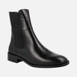 Botines de piel estilo chelsea para mujer