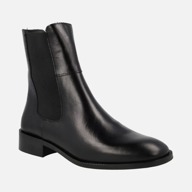 Botines de piel estilo chelsea para mujer