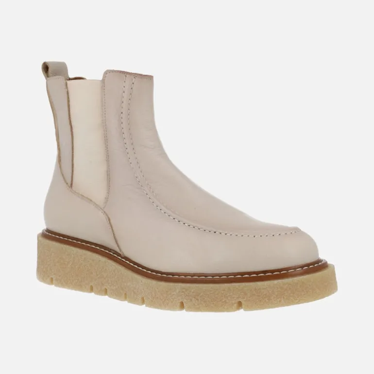 Botines de piel estilo chelsea con plataforma de goma