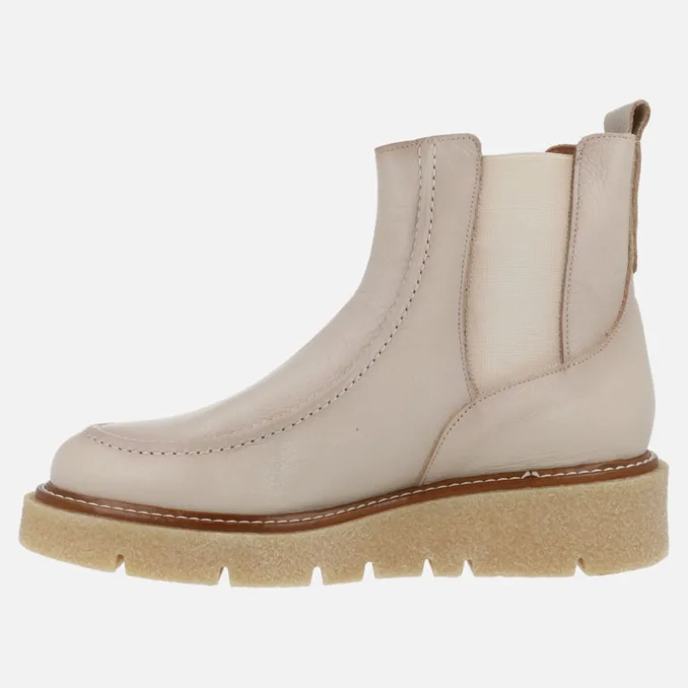 Botines de piel estilo chelsea con plataforma de goma