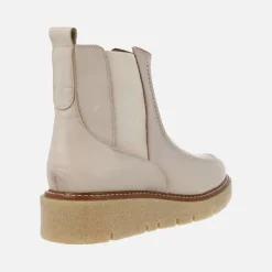 Botines de piel estilo chelsea con plataforma de goma