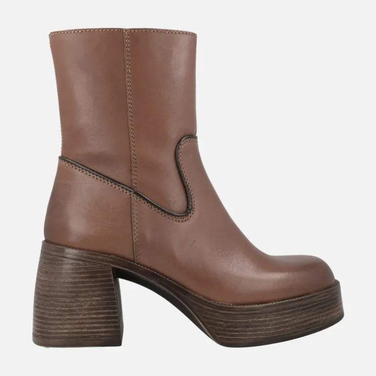 Botines de piel Nair con tacón y plataforma