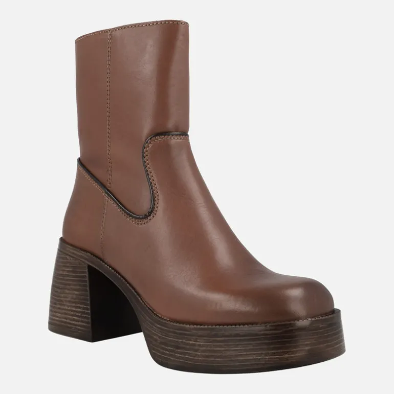 Botines de piel Nair con tacón y plataforma