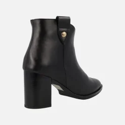 Botines de piel negra Guiomar para mujer con tacones de 8 cms