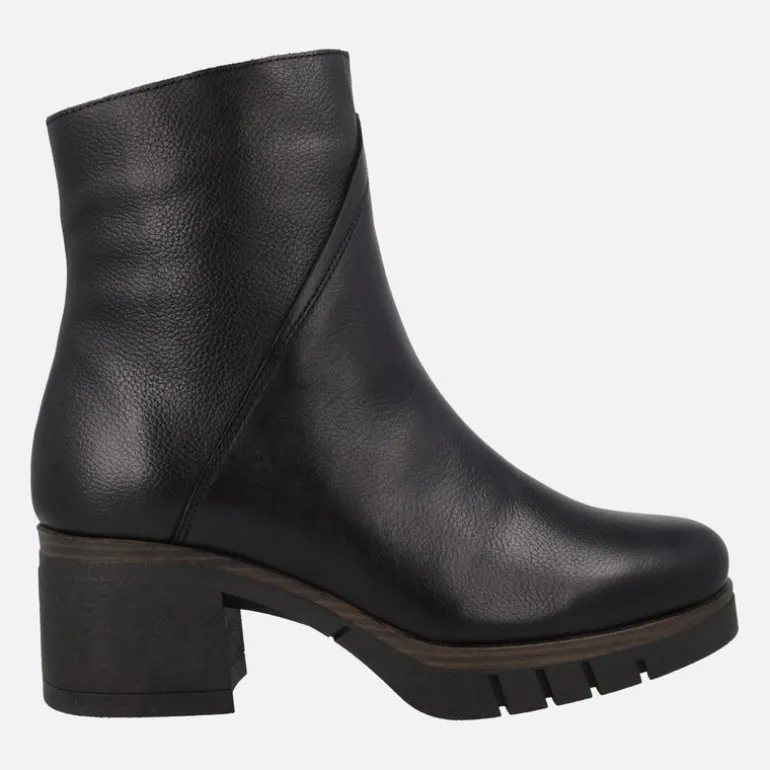 Botines de piel para mujer Paula Urban con tacones de goma
