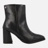 Botines de piel para mujer con tacones de 8 cms