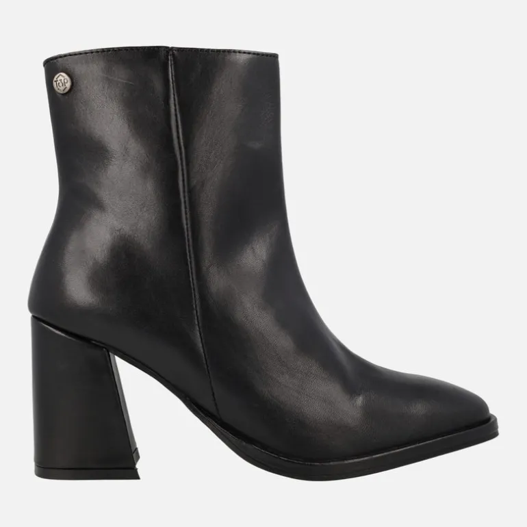 Botines de piel para mujer con tacones de 8 cms