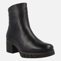 Botines de piel para mujer Paula Urban con tacones de goma