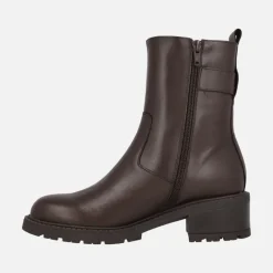 Botines de piel para mujer Wonders con adorno de hebilla