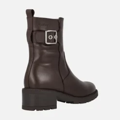 Botines de piel para mujer Wonders con adorno de hebilla