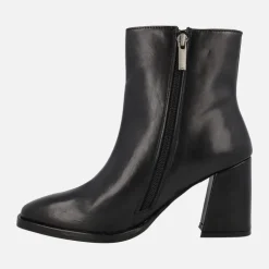 Botines de piel para mujer con tacones de 8 cms