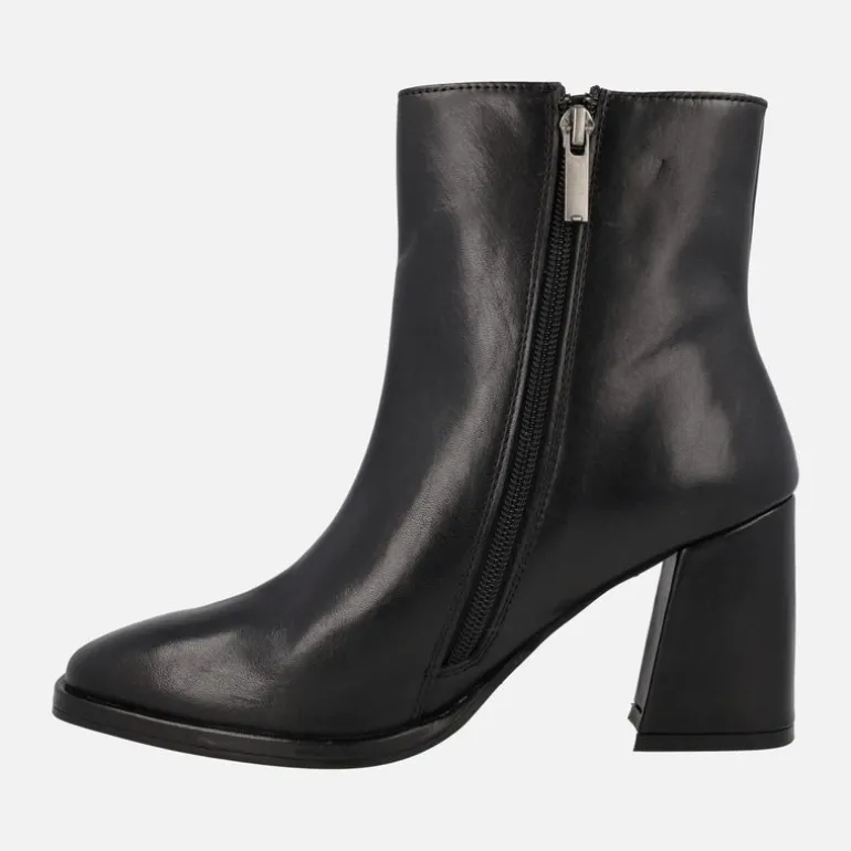 Botines de piel para mujer con tacones de 8 cms