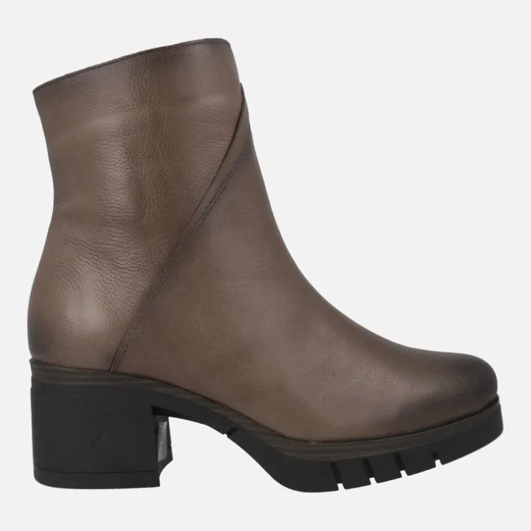 Botines de piel para mujer Paula Urban con tacones de goma