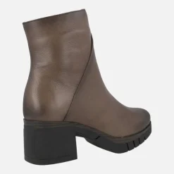 Botines de piel para mujer Paula Urban con tacones de goma