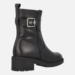 Botines de piel para mujer Wonders con adorno de hebilla