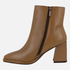Botines de piel para mujer con tacones de 8 cms