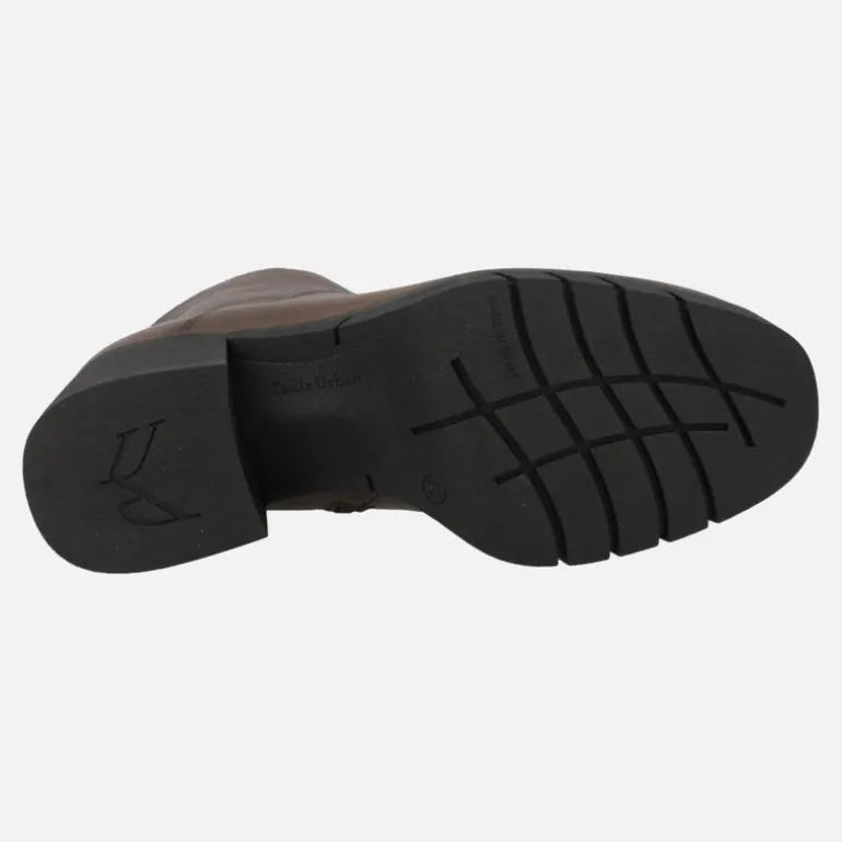 Botines de piel para mujer Paula Urban con tacones de goma