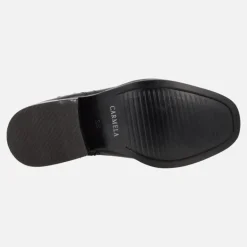 Botines de piel para mujer con adorno de hebilla y nudo