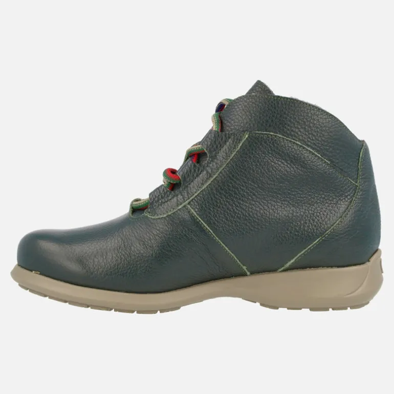 Botines de piel Rural con cierre de cordones
