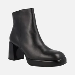 Botines de piel Tokio con tacones anchos y plataforma