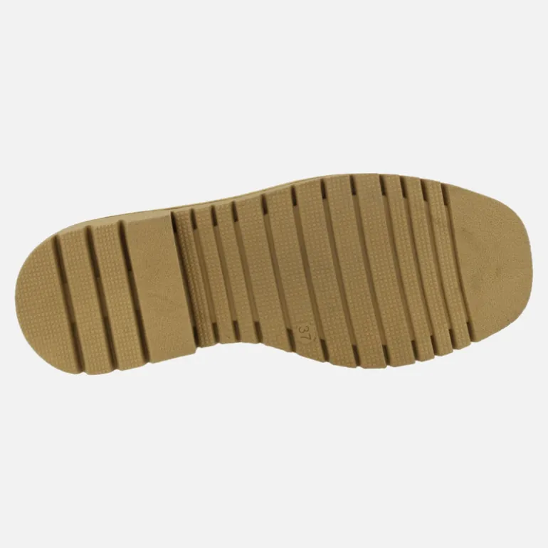 Botines de serraje con cordones y cremallera lateral