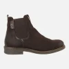 Botines de serraje para hombre estilo chelsea con cremallera