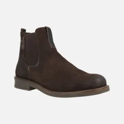 Botines de serraje para hombre estilo chelsea con cremallera