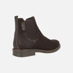 Botines de serraje para hombre estilo chelsea con cremallera