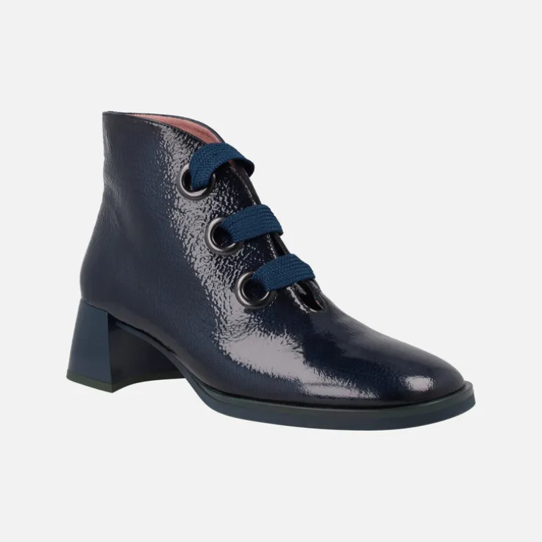 Botines de tacón en charol con cordones Hispanitas Milan