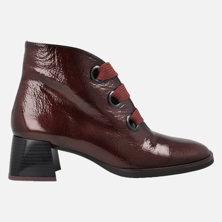 Botines de tacón en charol con cordones Hispanitas Milan