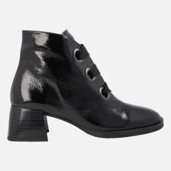 Botines de tacón en charol con cordones Hispanitas Milan