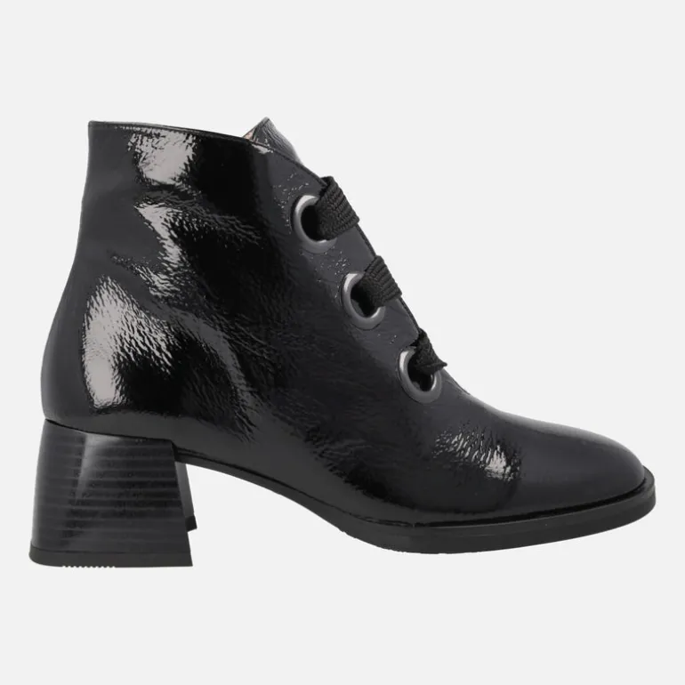 Botines de tacón en charol con cordones Hispanitas Milan