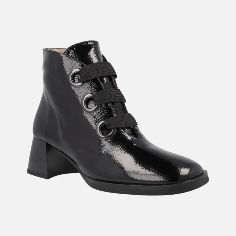 Botines de tacón en charol con cordones Hispanitas Milan