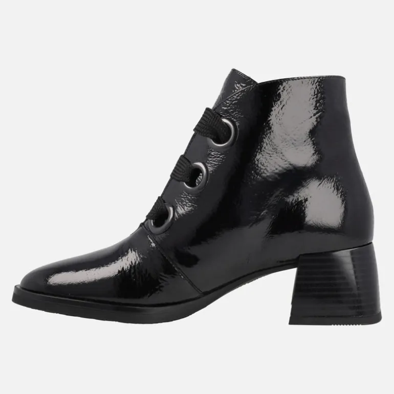 Botines de tacón en charol con cordones Hispanitas Milan
