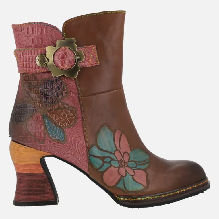 Botines de tacón Laura Vita Eleao 02 camel