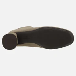 Botines de tacón medio en piel serraje Doha