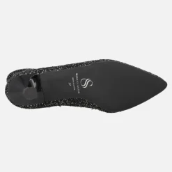 Botines de tacón Zen con tejido de lentejuelas y membrana Eco Dry