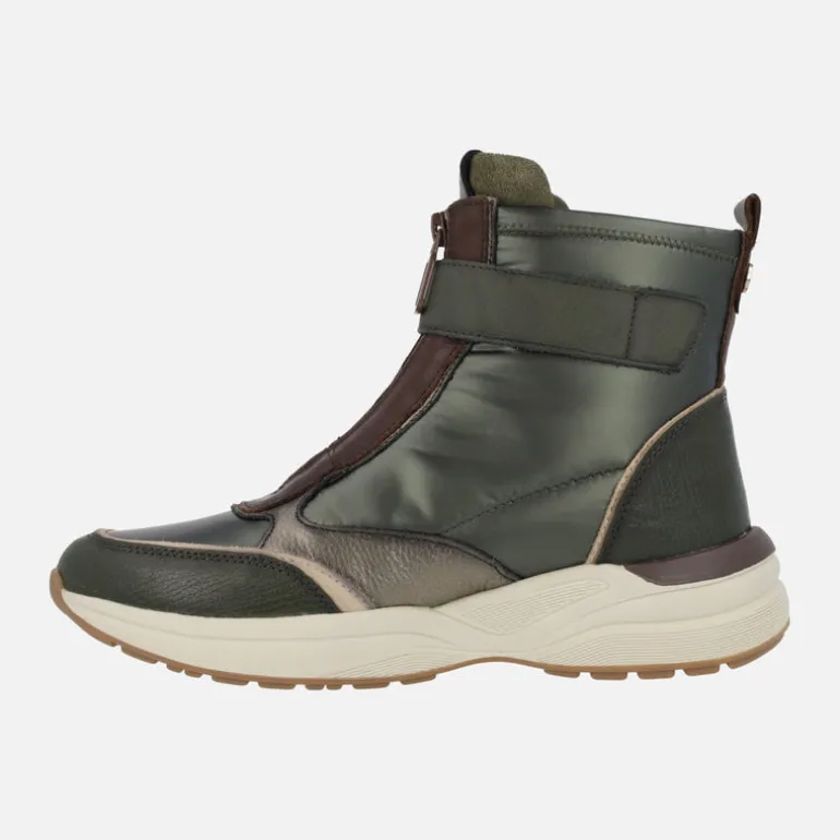 Botines deportivos multi material con cremallera frontal Carmela