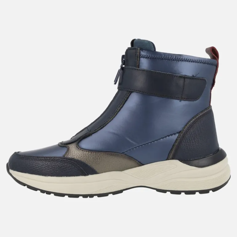 Botines deportivos multi material con cremallera frontal Carmela