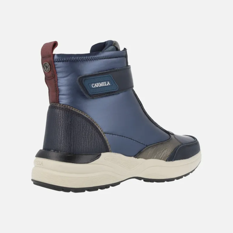 Botines deportivos multi material con cremallera frontal Carmela