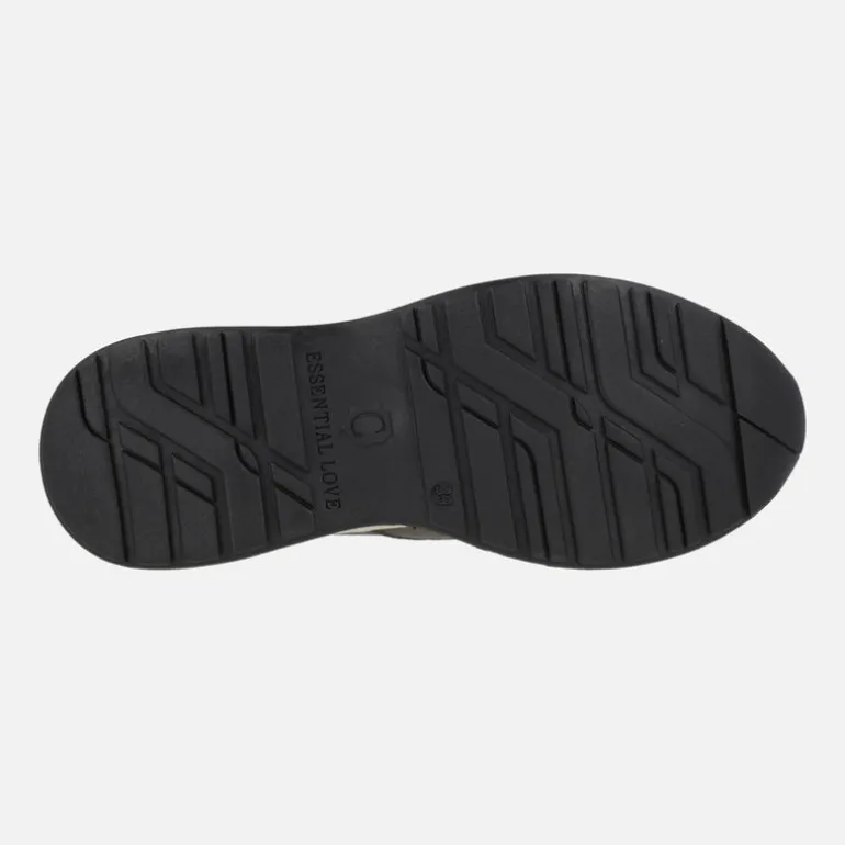 Botines deportivos multi material con cremallera frontal Carmela