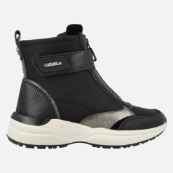 Botines deportivos multi material con cremallera frontal Carmela