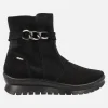 Botines en serraje negro con adorno de cadena y membrana GORE-TEX