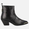 Botines estilo cowboy en piel grabada efecto serpiente Smyrna