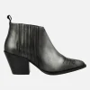 Botines estilo cowboy Sunriver en piel metalizada
