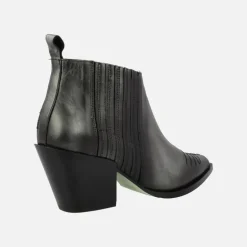Botines estilo cowboy Sunriver en piel metalizada