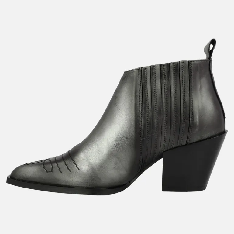 Botines estilo cowboy Sunriver en piel metalizada