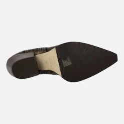 Botines estilo cowboy Sunriver en piel metalizada