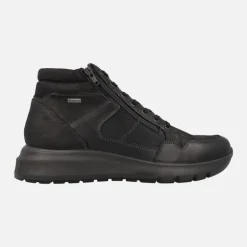 Botines Gore-tex negros para hombre con cordones y cremallera
