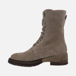 Botines joya con cordones Alma en pena en serraje taupe